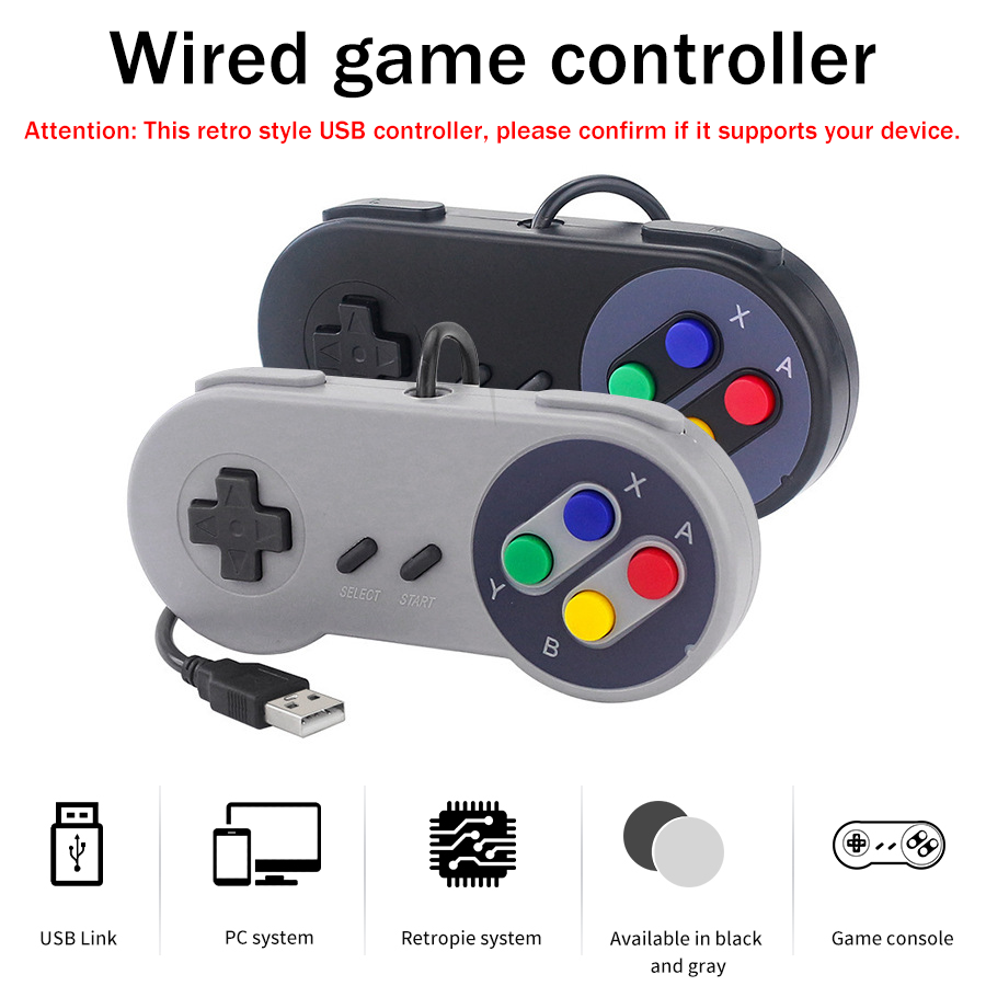 Raspberry Pi Retropie - 1-2 個 SNES USB コントローラーレトロゲームパッド PC