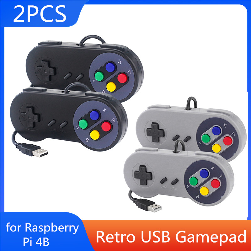 Raspberry Pi Retropie - 2 個 USB ゲームパッドレトロゲームジョイスティック有線コントローラ PC NESPi