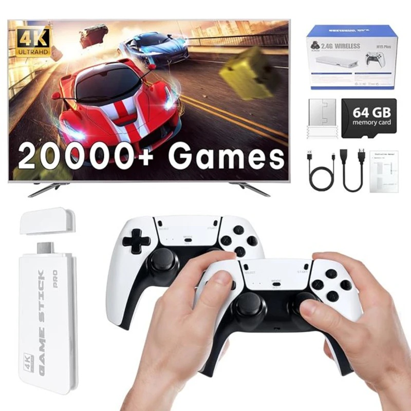 Retro Gaming Hdmi Stick - 2026年アップグレード版レトロゲームコンソールスティック 20000+ゲーム 23エミュレータ 4K HD HDMI