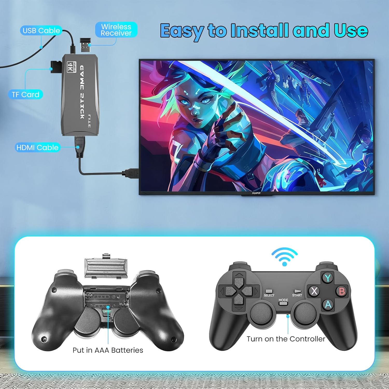 M8ゲームコンソール 20000以上のゲームエミュレーター  - Retro Gaming Hdmi Stick のレビューと価格