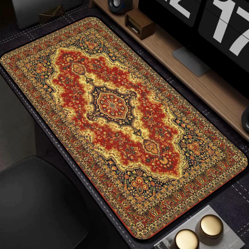 ヴィンテージペルシャ絨毯柄大型マウスパッド、滑り止めデスクマ - Retro Gaming Rug のレビューと価格