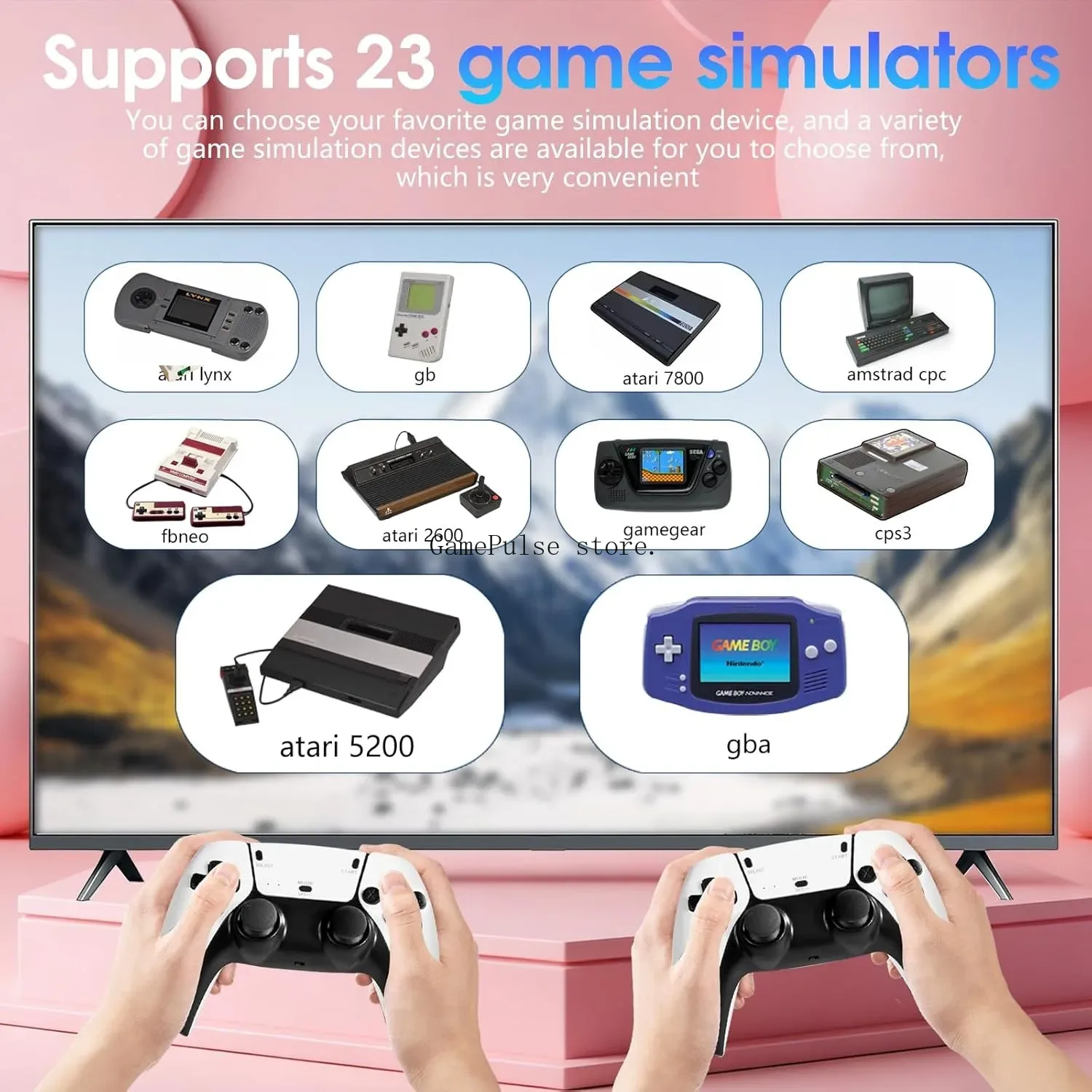 GamePulse 新型ワイヤレスレトロゲーム機、20000 - Retro Gaming Hdmi Stick のレビューと価格