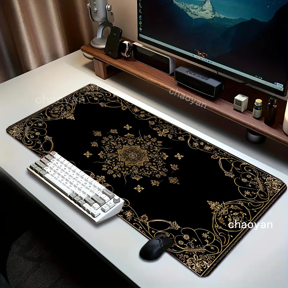 新しい黒ペルシャ絨毯神秘的なレトロマウスパッド Pc ゲーマ - Retro Gaming Rug のレビューと価格
