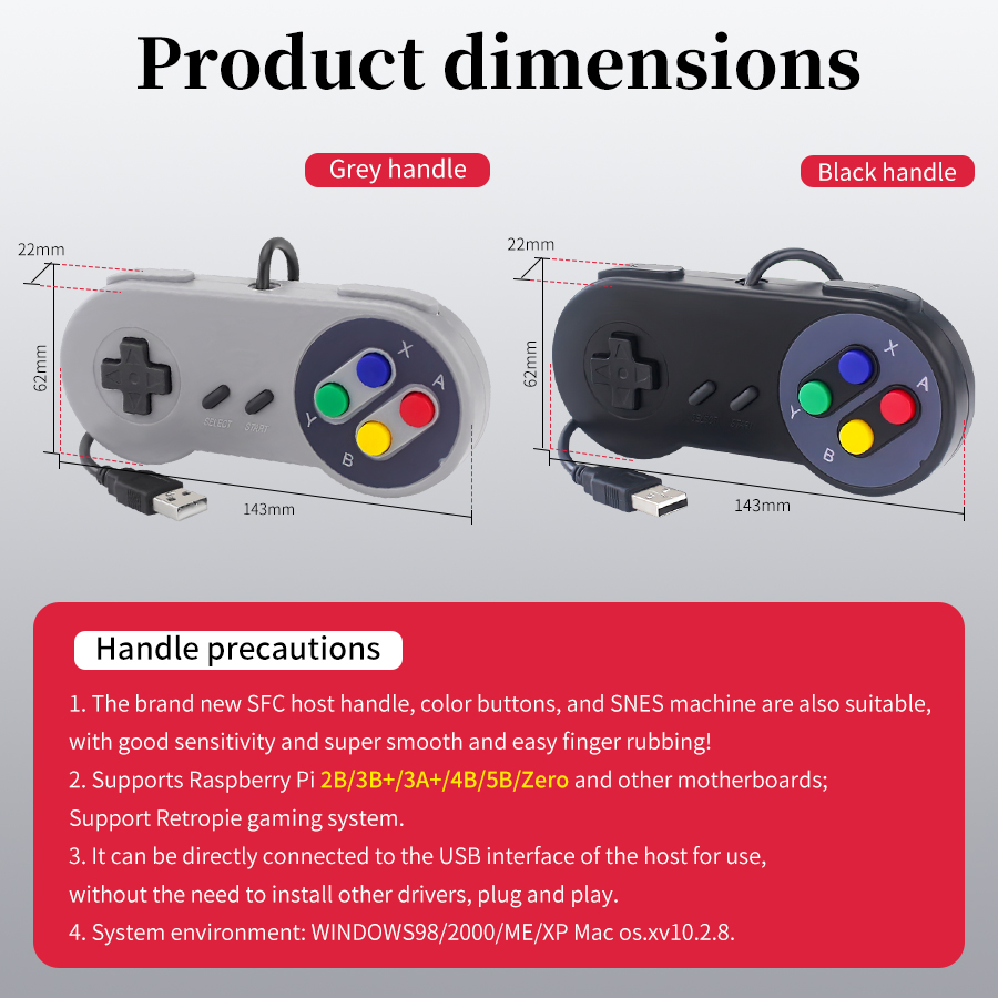 USBレトロゲームパッド、プラグアンドプレイ対応、Retro - Raspberry Pi Retropie のレビューと価格