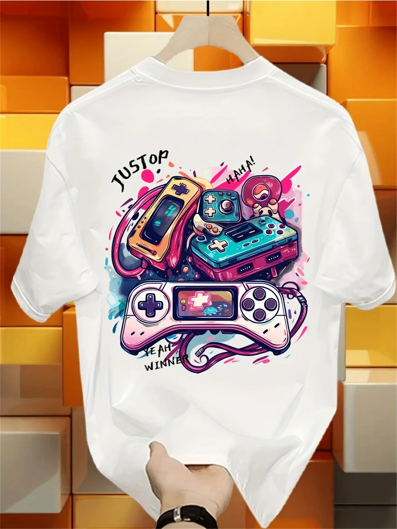 レトログラフィティゲームパッドアート両面プリントTシャツソフ - Retro Gaming Jersey のレビューと価格