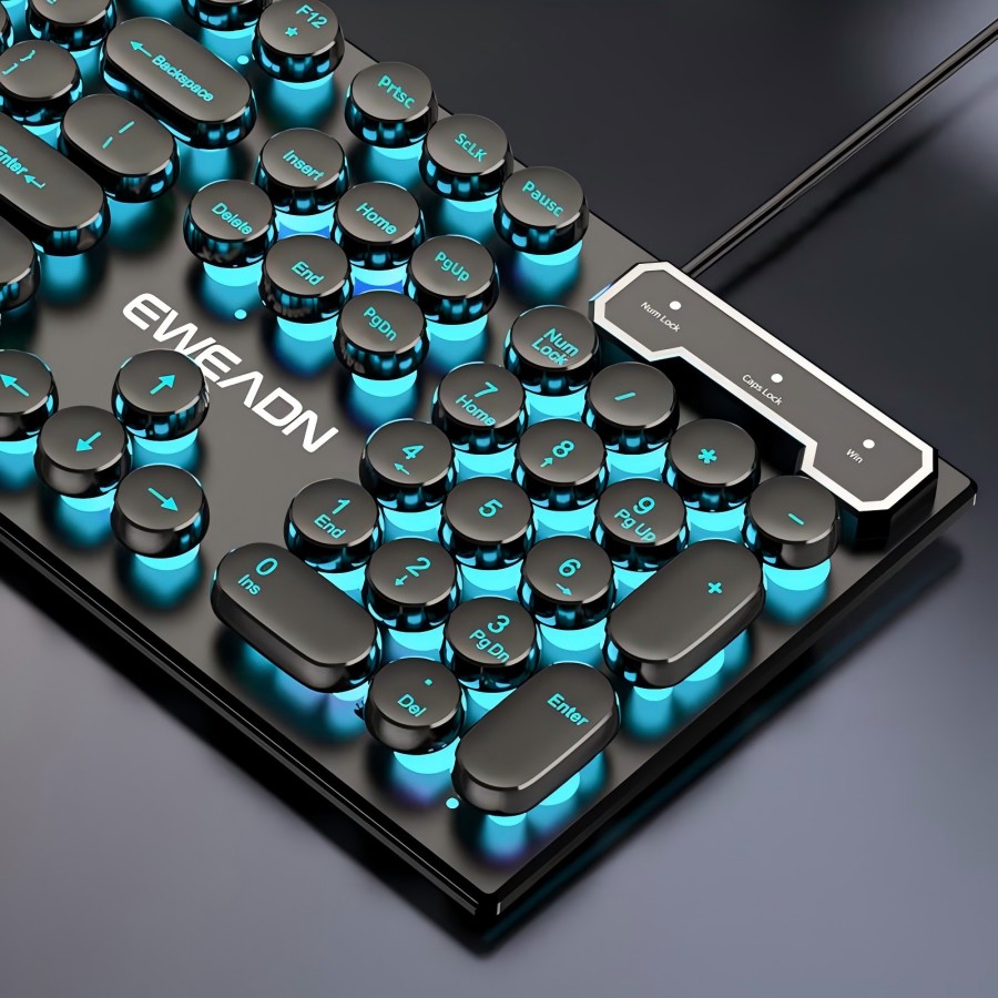 EWEADN タイプライターゲーミングキーボード、104キー - Retro Gaming Windows のレビューと価格