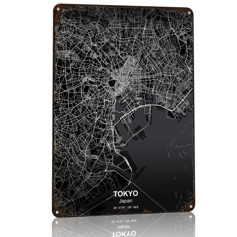 東京市内地図3Dプリントテクスチャポスター、パーソナライズさ - Retro Gaming Tokyo のレビューと価格