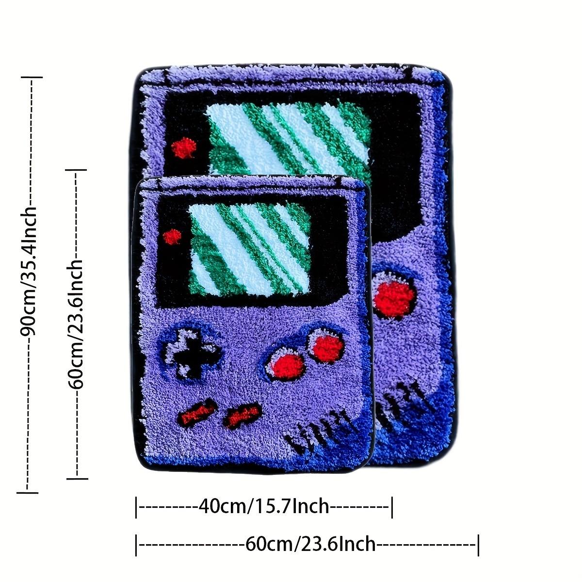 ゲーム用の紫色のフロアマットパターン,防汚,滑り止め,防水, - Retro Gaming Rug のレビューと価格