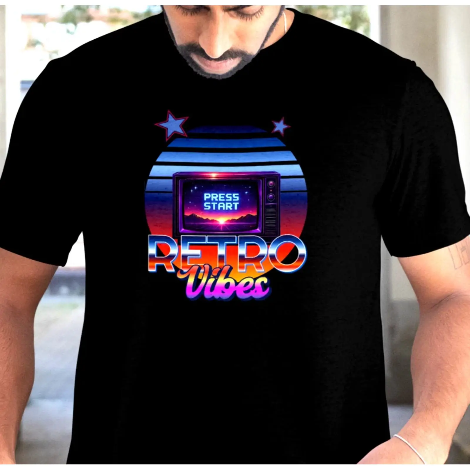 レトロゲーミングネオンTシャツ 80年代 90年代 クラシッ - Retro Gaming Vibe のレビューと価格