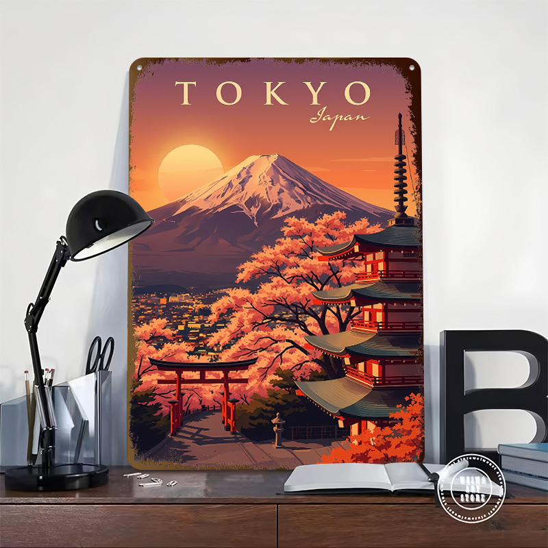 東京日本ヴィンテージ旅行メタルポスターカスタムウォールアート - Retro Gaming Tokyo のレビューと価格