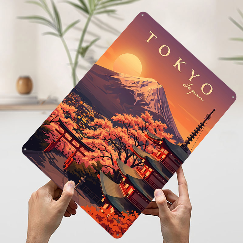 東京日本ヴィンテージ旅行メタルポスターカスタムウォールアート - Retro Gaming Tokyo のレビューと価格