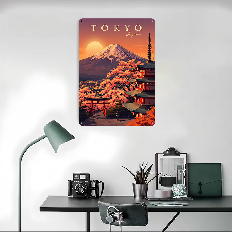 東京日本ヴィンテージ旅行メタルポスターカスタムウォールアート - Retro Gaming Tokyo のレビューと価格