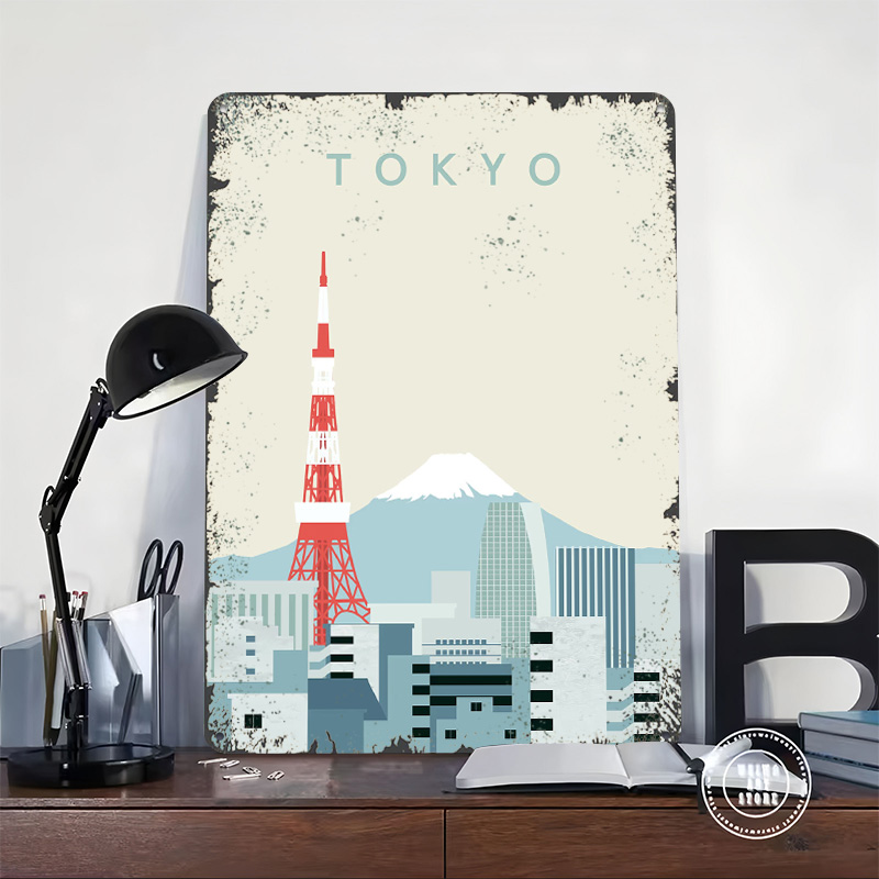 東京ポスターレトロ3Dプリントメタルサイン、カスタマイズされ - Retro Gaming Tokyo のレビューと価格