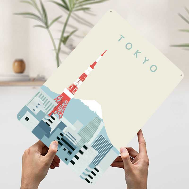 東京ポスターレトロ3Dプリントメタルサイン、カスタマイズされ - Retro Gaming Tokyo のレビューと価格