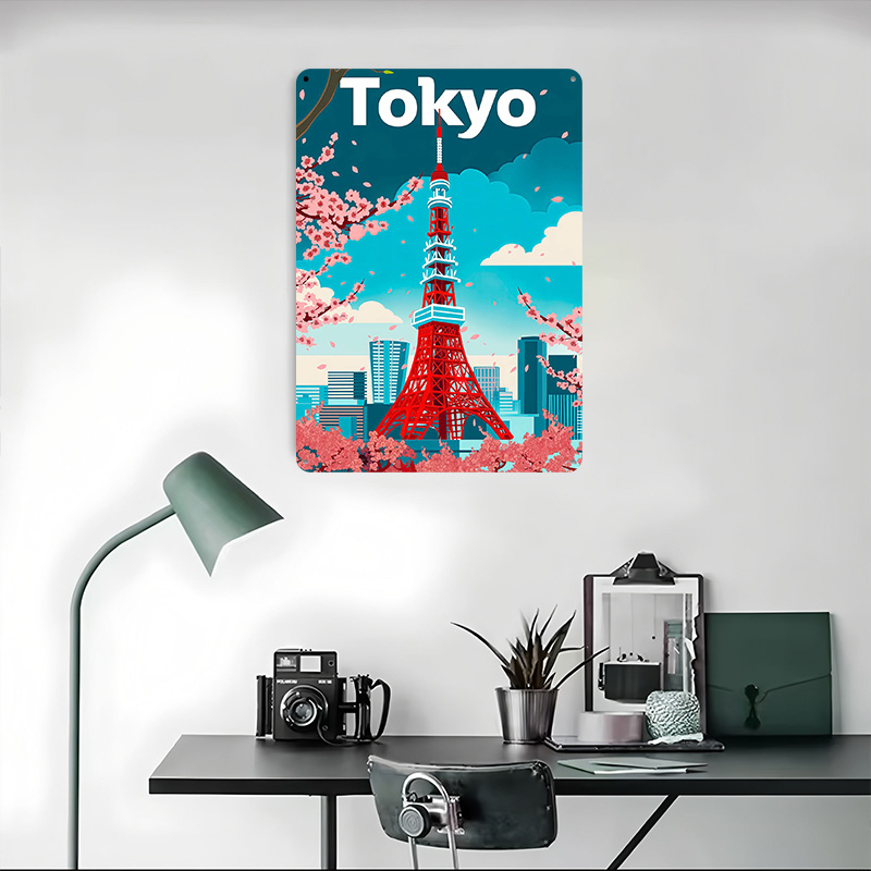 東京旅行ブリキポスターカスタムウォールアートヴィンテージメタ - Retro Gaming Tokyo のレビューと価格