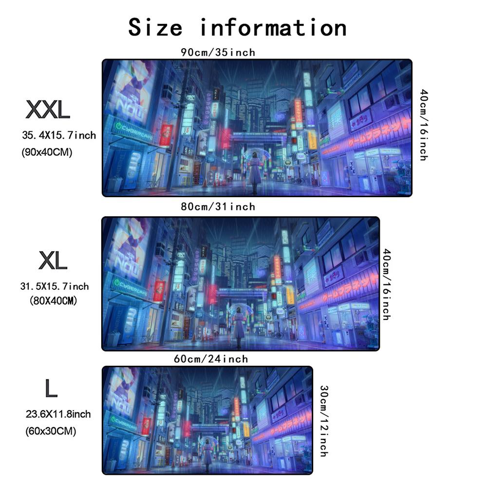 レトロ日本東京ストリートマウスパッド XXL ゲーマーデスク - Retro Gaming Tokyo のレビューと価格