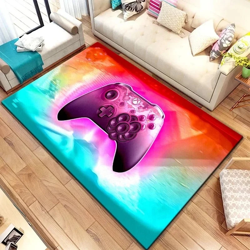 ゲーミングeスポーツラグ ブラック コントローラー＆ピクセル - Retro Gaming Rug のレビューと価格